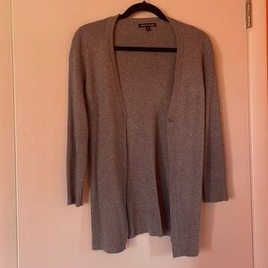 Long sleeve, one button gray cardigan, small